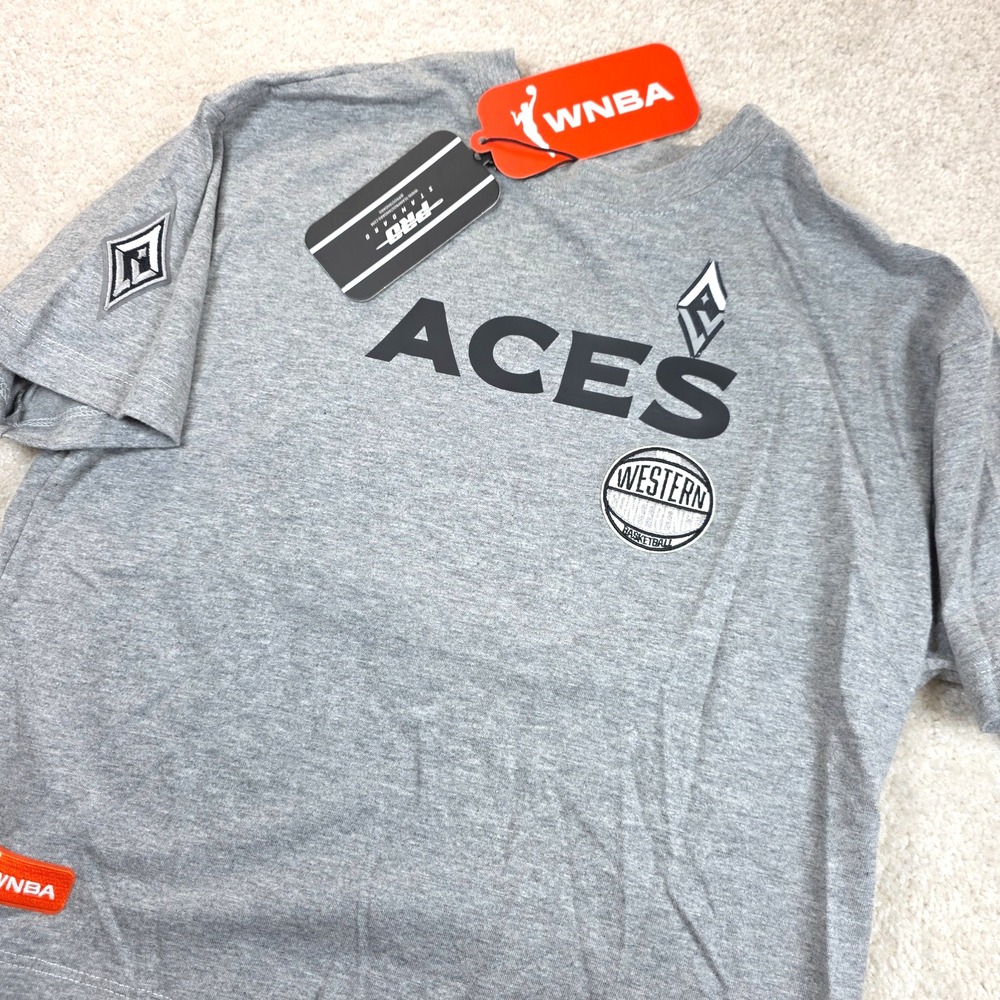 Pro Standard T-Shirt Boys 6 Heather Gray WNBA Las Vegas Aces Team Apparel NWT